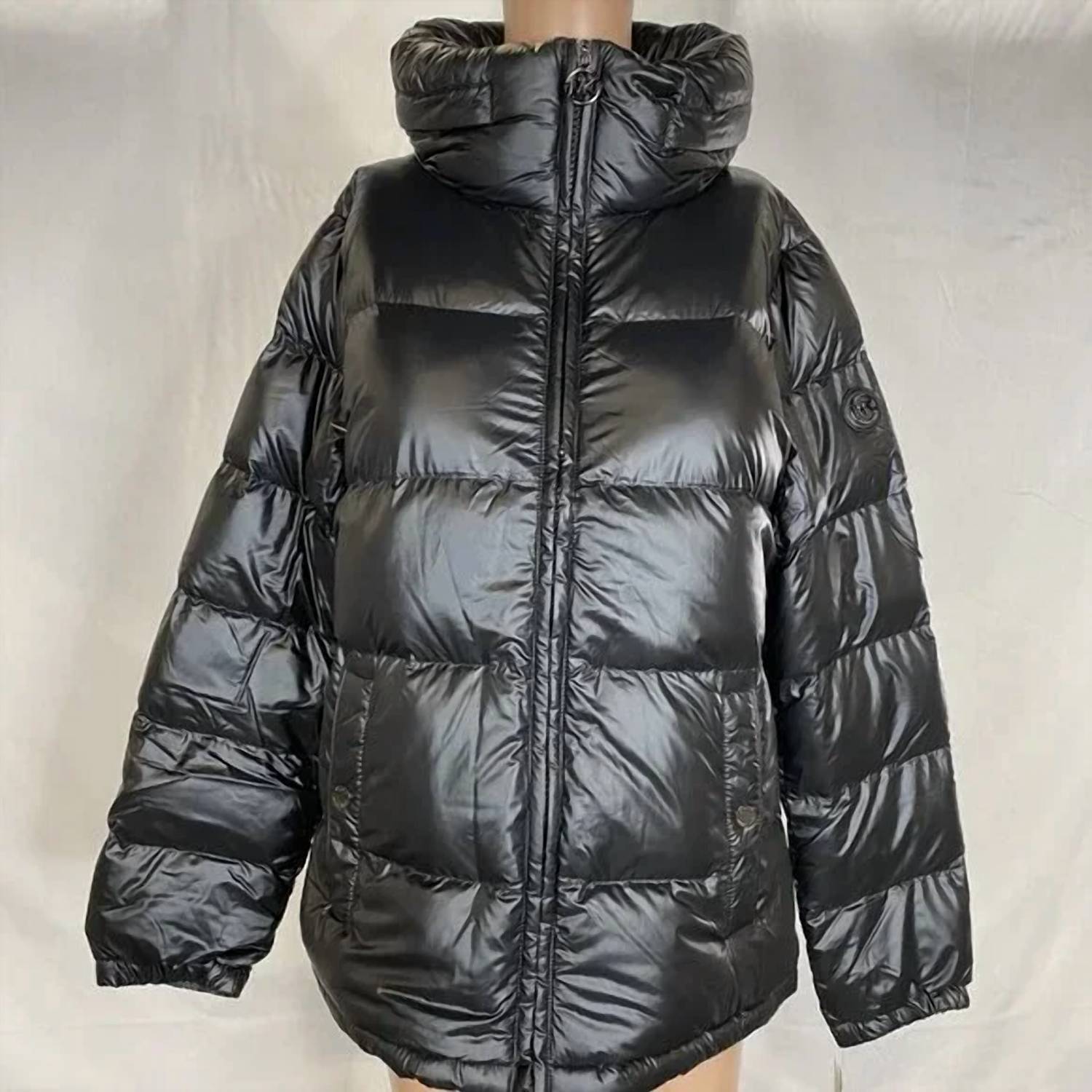 New Michael Kors Women’s Shine Puffer Winter Coat In Black